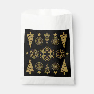 Gold Art Nouveau Christmas Decorative Favour Bags