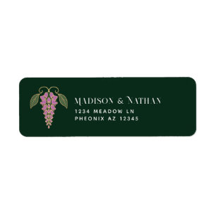 Gold Art Nouveau Pink Wisteria Wedding