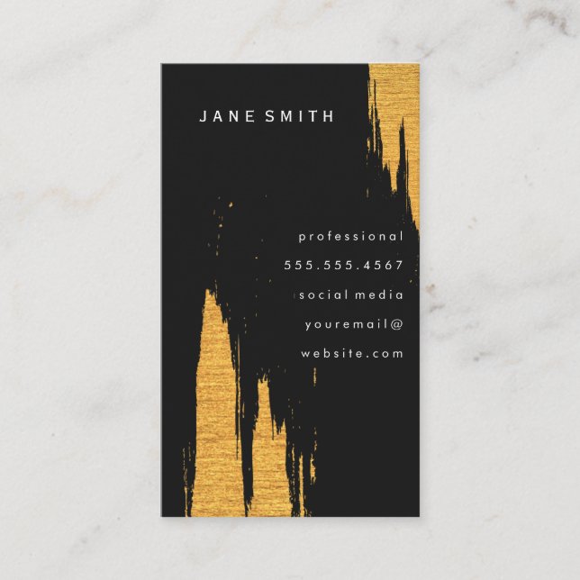 Gold Artistic Marks Business Card (Front)