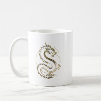 Gold Asia Dragon Mugs