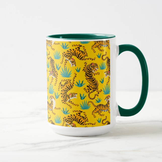 Gold Asian Tiger Pattern Mug (Right)