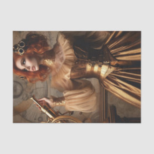 Gold Astronomer Steampunk Victorian Decoupage Tissue Paper