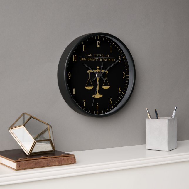 Gold Attorney at Law | Law Office Clock (Office)
