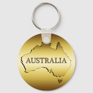 GOLD AUSTRALIA KEY RING