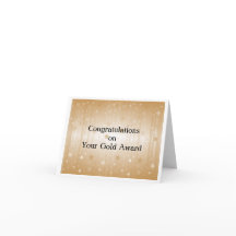Gold Award Congratualtions Card
