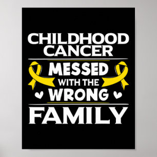 Gold Awareness Ribbon - Gift for Childhood Cancer Poster
