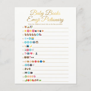 Gold Baby Books Emoji Pictionary Game
