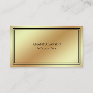 Gold Background And Black Frame Business Card