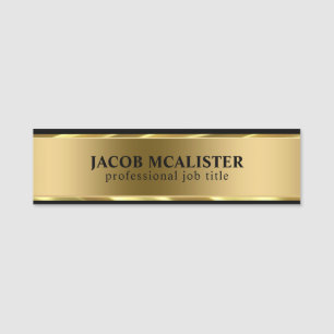 Gold Background Name Tag