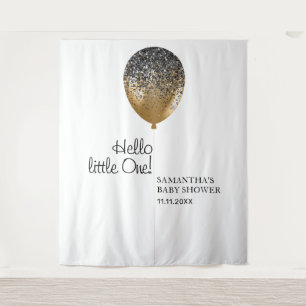 Gold Balloon Baby Shower Celebration backdrop Tapestry