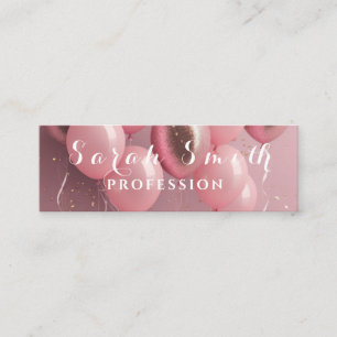 Gold Balloons Glitter Event Wedding Party Mini Business Card