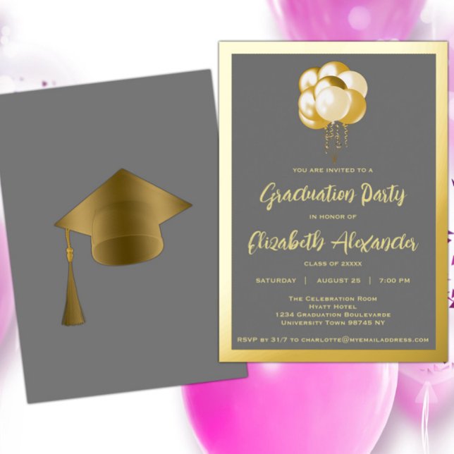 Gold Balloons Graduation Party  (Creator Uploaded)