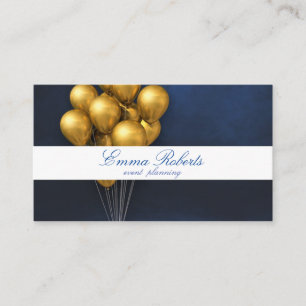 Gold Balloons Modern Business card