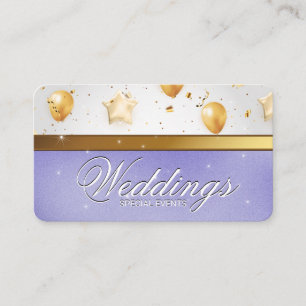 Gold Balloons   Party   Events Catering Business Card