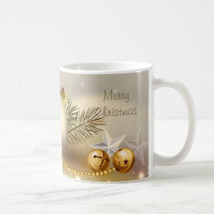 Gold Balls, Bells and Stars Coffee Mug