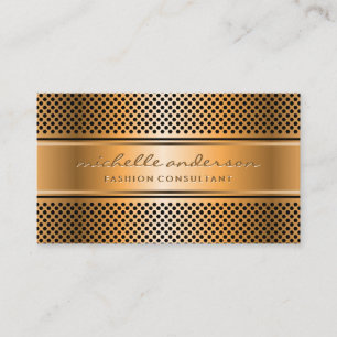 Gold Banner Metallic Gold Perforated Mesh Business Card