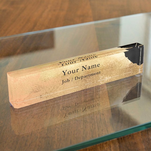 Gold bar classy executive desk name plate (Gold bar classy executive desk name plate.)