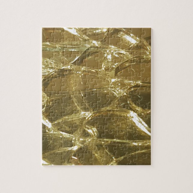 gold bar golden lights chic festive gold jigsaw puzzle (Vertical)
