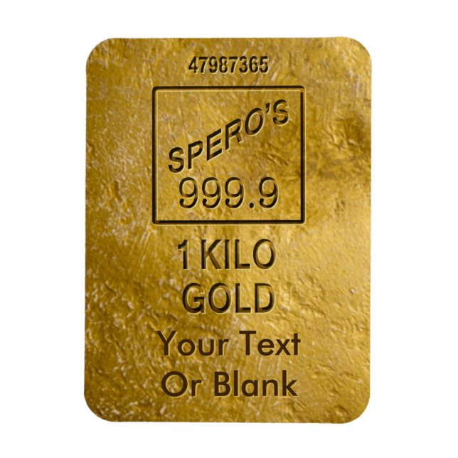 Gold Bar Magnet (Vertical)