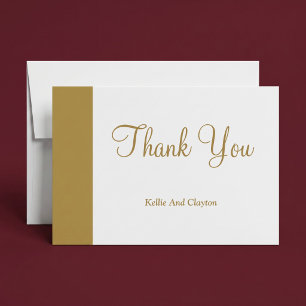 Gold Bar Minimalist Modern Thank You Card