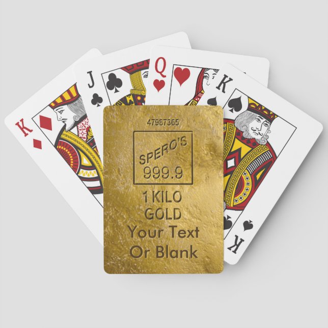 Gold Bar Playing Cards (Back)