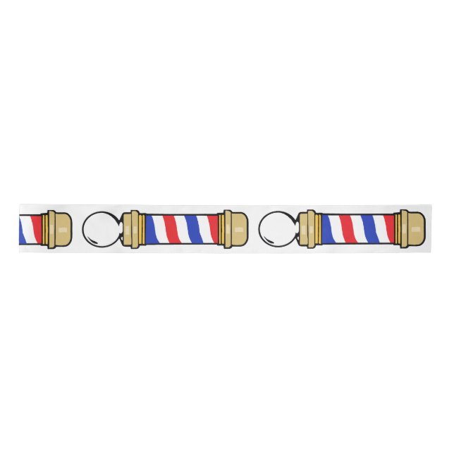 Gold Barber Pole Satin Ribbon (Front)