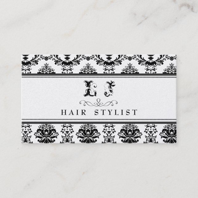 GOLD Baroque Elegant Hair Salon Business Card (Front)