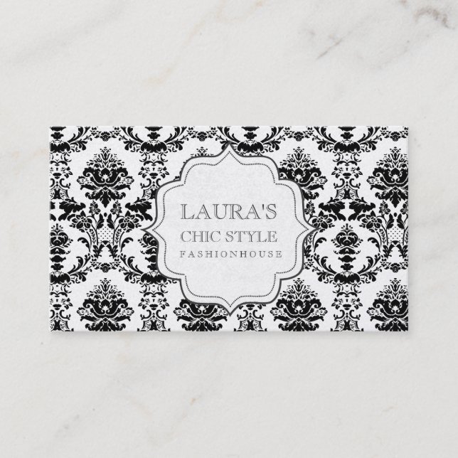 GOLD Baroque Modern Chic Stylish Fashion Business Business Card (Front)