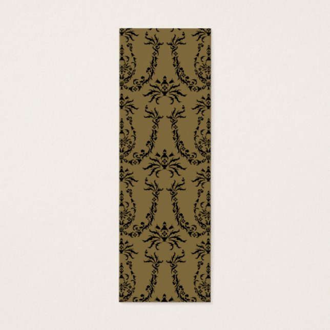 Gold Baroque Pattern Bookmark (Front)