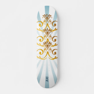 Gold Baroque Pattern Skateboard Deck