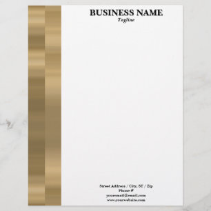 Gold Bars Border Professional Adaptable Custom Letterhead