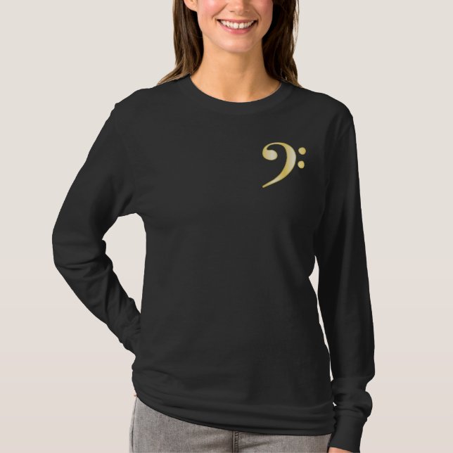 "Gold" Bass Clef T-Shirt (Front)
