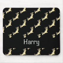 Gold bats on black