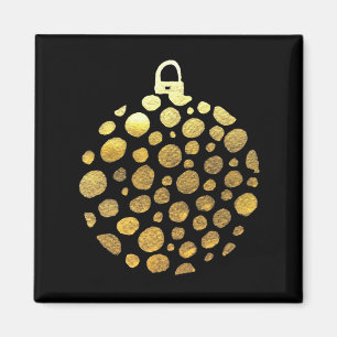 Gold bauble Christmas glam Magnet