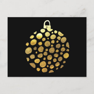 Gold bauble Christmas glam Postcard