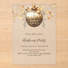 Gold bauble stars vintage frosted Christmas Party