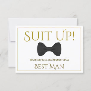 Gold Be My Best Man Card