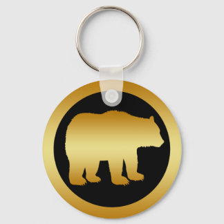 GOLD BEAR KEY RING