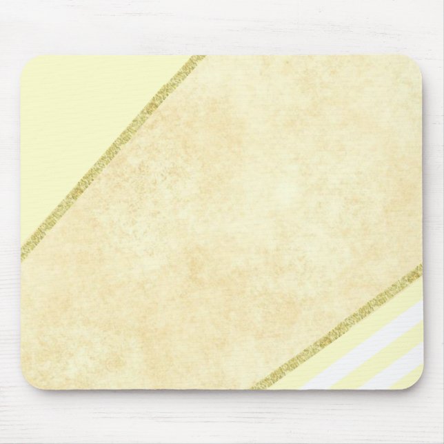 Gold Beige Stripe Mouse Pad! Pad (Front)