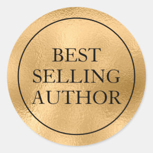 Gold Best Selling Author Classic Round Sticker