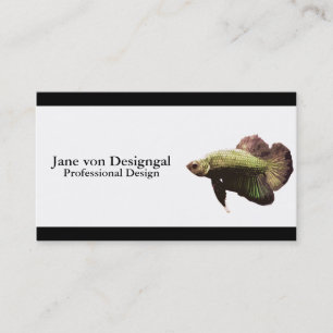 Gold Betta Siamese Fighting Fish Business Card