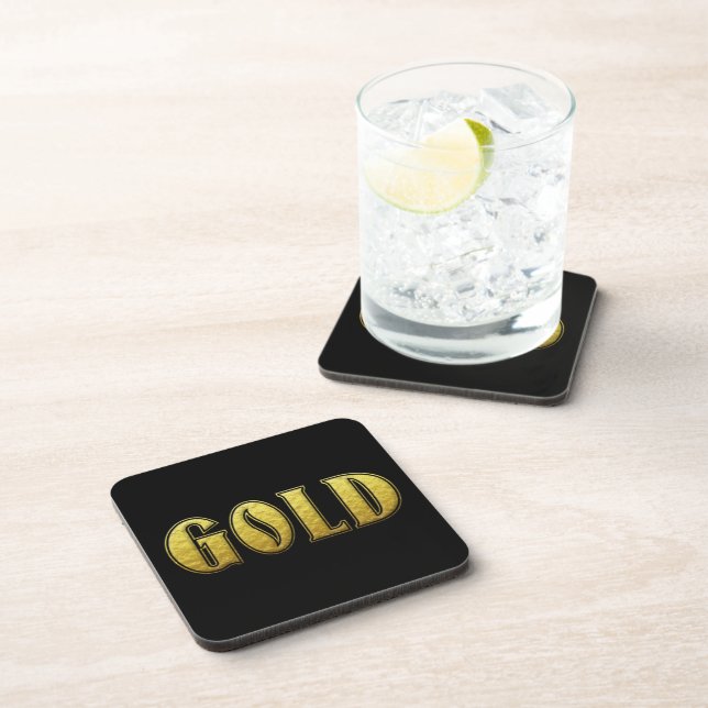 Gold Beverage Coaster (Right Side)