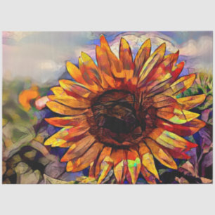 Gold Big Sunflower Elegant Collection Tissue Paper