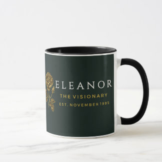 Gold Birth Flower Custom Mug - December Narcissus