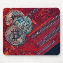 Gold Bitcoin Cryptocurrency Computer Chip