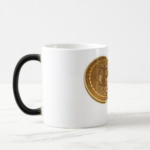 Gold Bitcoin Cryptocurrency Morphing Mug Coffee