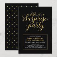 Gold & Black | 50th Surprise Wedding Anniversary