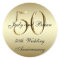 Gold Black 50th Wedding Anniversary Stickers