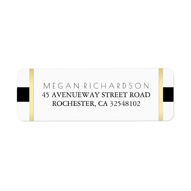 Gold Black and White Wedding (Front)