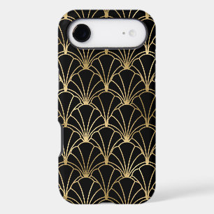gold black art deco pattern